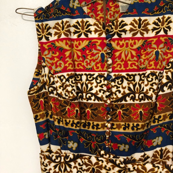 70s Vintage Print Dress - Picture 3 of 12